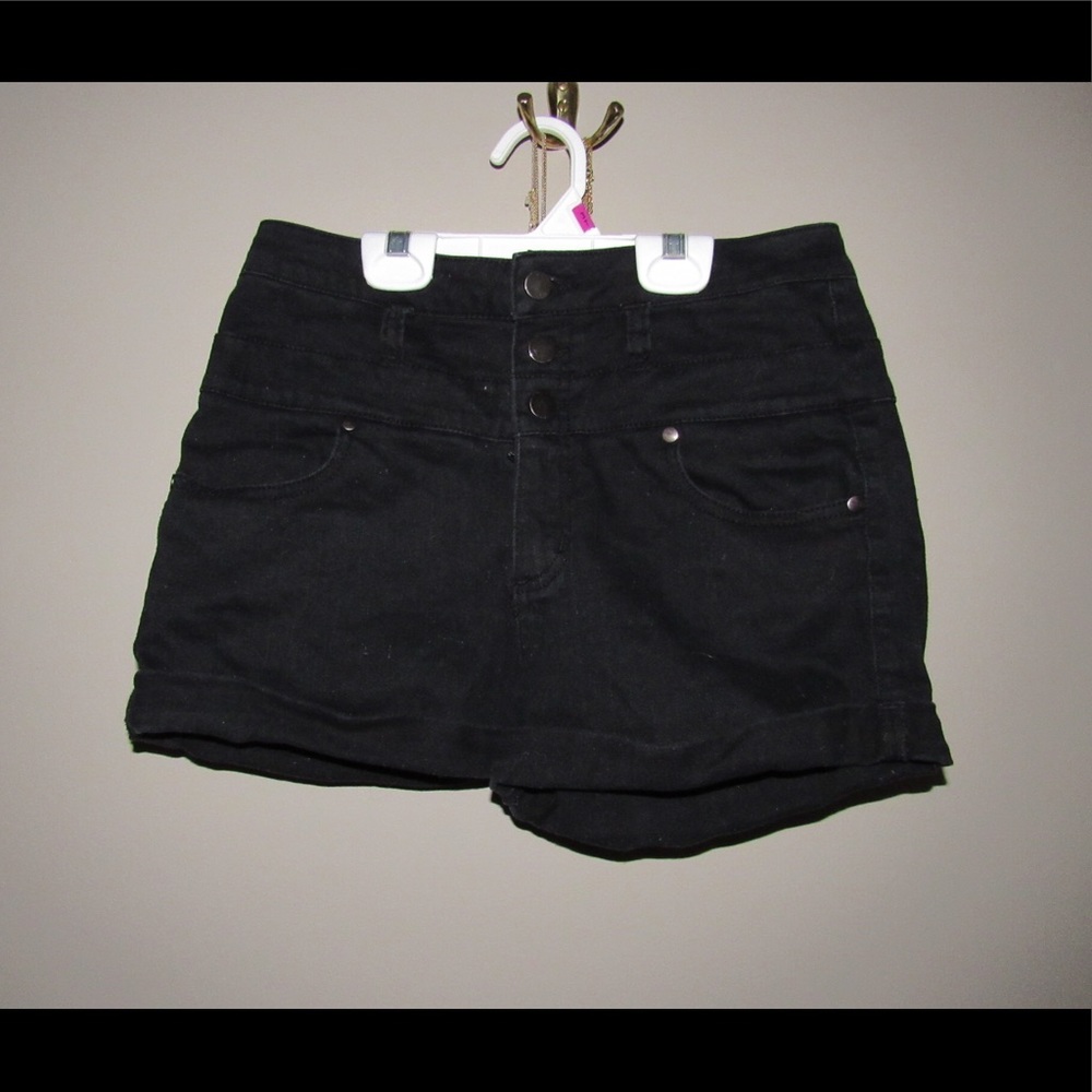 Black Jean shorts